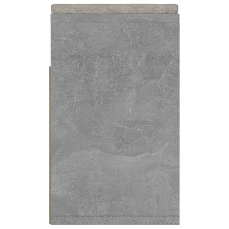 Panca Scarpe con Cuscino Grigio Cemento 104x30x49cm Multistrato