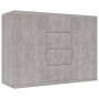 Credenza Grigio Cemento 88x30x65 cm in Legno Multistrato