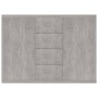 Credenza Grigio Cemento 88x30x65 cm in Legno Multistrato