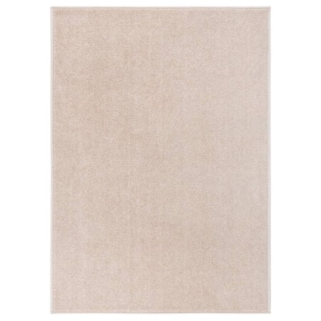 Tappeto a Pelo Corto 140x200 cm Beige Scuro