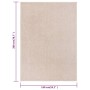 Tappeto a Pelo Corto 140x200 cm Beige Scuro