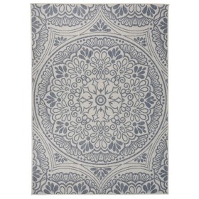 Tappeto da Esterni a Tessitura Piatta 200x280 cm Motivo Blu