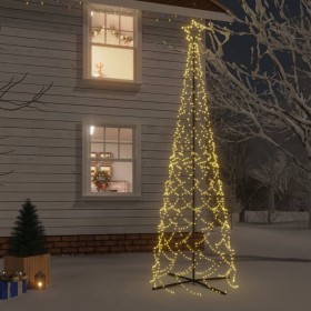 Albero di Natale a Cono Bianco Caldo 500 LED 100x300 cm