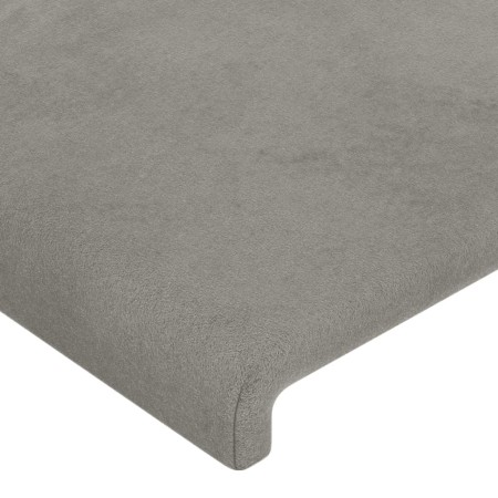 Testiere 2 pz Grigio Chiaro 100x5x78/88 cm in Velluto