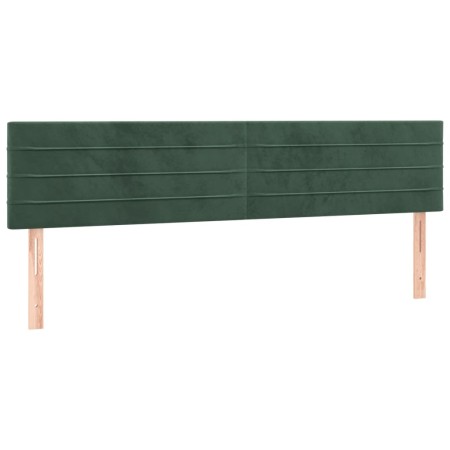 Testiere 2 pz Verde Scuro 100x5x78/88 cm in Velluto