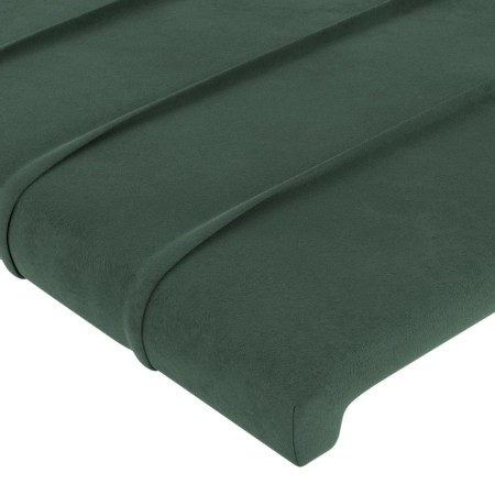 Testiere 2 pz Verde Scuro 100x5x78/88 cm in Velluto