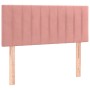 Testiera Rosa 80x5x78/88 cm in Velluto
