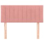 Testiera Rosa 80x5x78/88 cm in Velluto