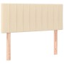 Testiera Crema 80x5x78/88 cm in Tessuto