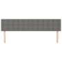 Testiere 2 pz Grigio Scuro 100x5x78/88 cm in Tessuto
