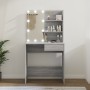 Toeletta con LED Grigio Sonoma 74,5x40x141 cm