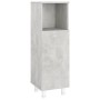 Mobile da Bagno Grigio Cemento 30x30x95 cm in Legno Multistrato