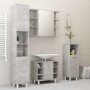 Mobile da Bagno Grigio Cemento 30x30x95 cm in Legno Multistrato