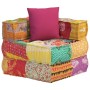 Pouf Modulare con Cuscino in Tessuto Patchwork