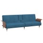 Divano Letto con Portabicchieri in Velluto Blu