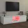 Mobile Porta TV con Luci LED Bianco 140x40x35,5 cm