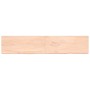 Ripiano a Parete 200x40x(2-4) cm Massello Rovere Non Trattato