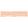 Ripiano a Parete 200x40x(2-4) cm Massello Rovere Non Trattato