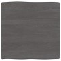 Piano Tavolo Marrone Scuro 60x60x(2-6)cm in Rovere Non Trattato