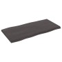 Piano Tavolo Marrone Scuro 100x50x(2-4)cm Rovere Non Trattato