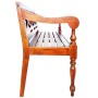 Panchina Batavia 136 cm Legno Massello di Mogano Marrone Scuro