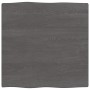 Piano Tavolo Marrone Scuro 60x60x2 cm in Rovere Non Trattato