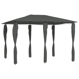 Gazebo con Montanti Rivestiti 3x4x2,6 m Antracite 160 g/m²