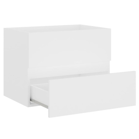 Set Mobili da Bagno 2 pz Bianco in Legno Multistrato