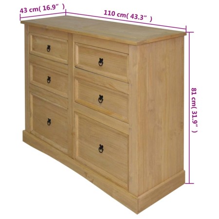 Credenza Pino Messicano Gamma Corona 110x43x81 cm