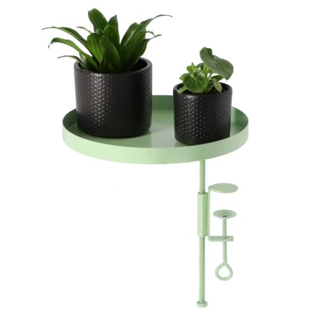 Esschert Design Vassoio per Piante con Morsetto Rotondo Verde L