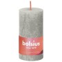 Bolsius Candele Rustiche a Colonna Shine 8 pz 100x50 mm Grigio Sabbia