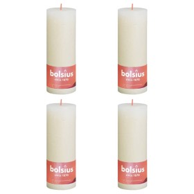 Bolsius Candele Rustiche a Colonna Shine 4 pz 190x68 mm Perla Delicato