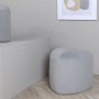 Venture Home Pouf Peg 46x46x41 cm Velluto a Coste Grigio