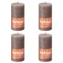 Bolsius Candele Rustiche a Colonna Shine 4 pz 130x68mm Tortora Rustico