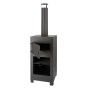 Esschert Design Stufa da Terrazzo con Forno per Pizza Nero