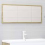 Set Mobili Bagno 2 pz Bianco e Rovere Sonoma Legno Multistrato