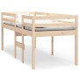 Letto a Soppalco 75x190 cm in Legno Massello di Pino