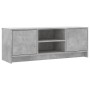 Mobile Porta TV Grigio Cemento 102x30x37,5 cm Legno Multistrato