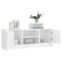 Mobile Porta TV Bianco Lucido 102x30x37,5 cm Legno Multistrato