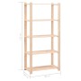 Scaffali a 5 Livelli 2 pz 80x38x170 cm in Massello Pino 250 kg