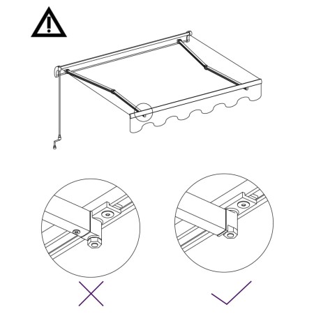 Tenda da Sole Retrattile Manuale 500x300 cm Antracite