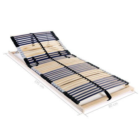 Reti a Doghe 2 pz 7 Zone con 42 Doghe in Legno 80x200 cm