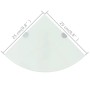 Scaffali Angolari 2 pz Supporti Cromati e Vetro Bianco 25x25 cm