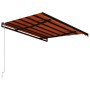 Tenda da Sole Retrattile Automatica 300x250cm Arancione Marrone