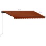 Tenda da Sole Retrattile Sensore LED 400x300cm Arancio Marrone