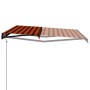 Tenda da Sole Retrattile Automatica 600x300cm Arancio e Marrone