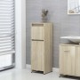 Set Mobili da Bagno 4 pz Rovere Sonoma in Truciolato