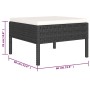 Set Divani da Giardino 6 pz con Cuscini in Polyrattan Nero