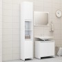 Set Mobili da Bagno 3 pz Bianco in Truciolato