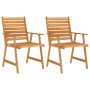 Set da Pranzo da Giardino 3 pz in Legno Massello di Acacia